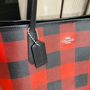 Buffalo Print Coach Tote